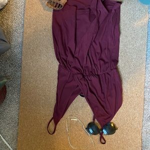 Maroon Shein Romper